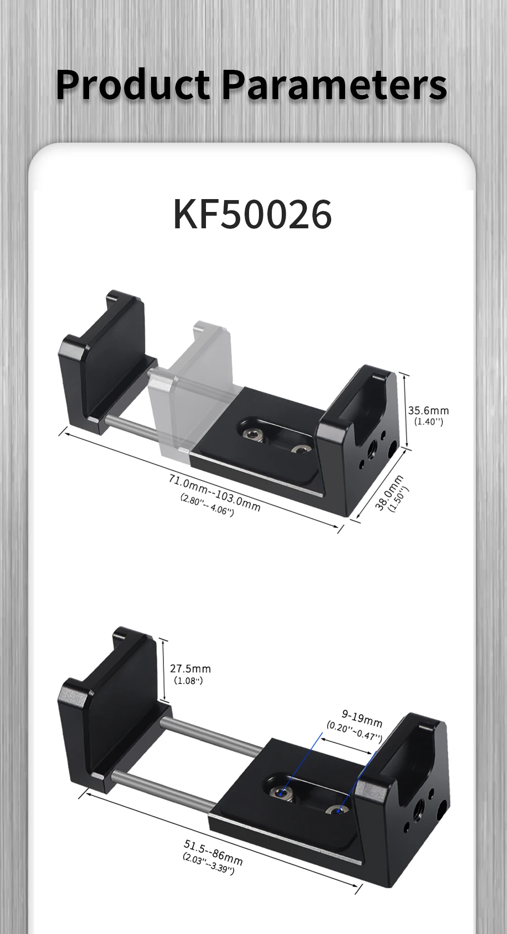 Universal Mobile Power Bank Halter SSD Halterung Clamp 53-83mm Quick Mount Kalten Schuh für DJI Mic SLR Kamera telefon Stativ Vlog Clip – Detail 32