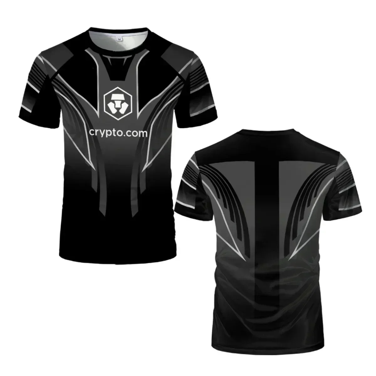 Herren-T-Shirt im Fight-Style, schwarz-gold, für MMA-Training, sportliches T-Shirt, ideal für den Sommer, schnelltrocknend, für Fitness und Boxen, 3D-Druck. – Detail 14
