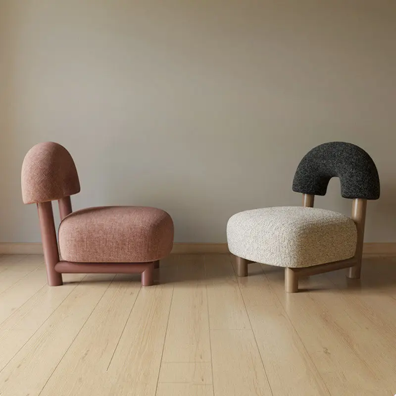 

B & B Hotel Leisure Chair Nordic Minimalist Solid Wood Chair Living Room Single Light Luxury Sofa