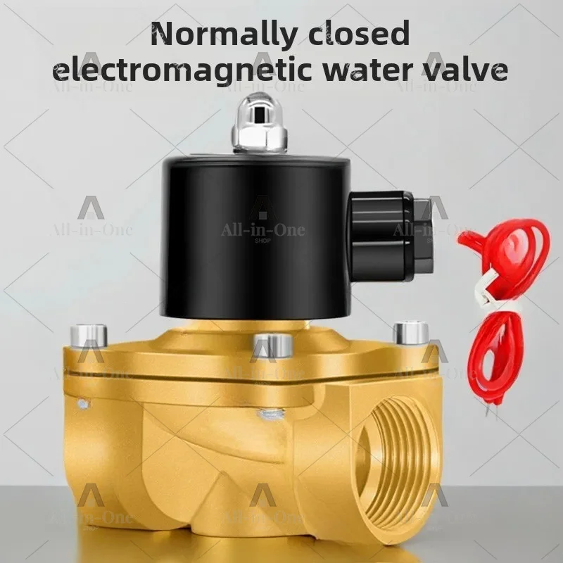 2W Normally Closed Solenoid Valve 220V Water Valve 24V Normally Closed for 4 Minutes 6 Inlet Pipe