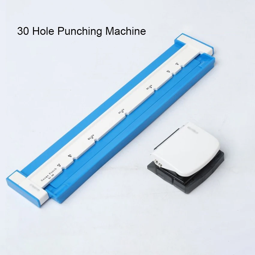 Multi-functional A4 paper 30-hole porous puncher B5 26-hole A5 20-hole binding clip loose-leaf puncher 7 colors