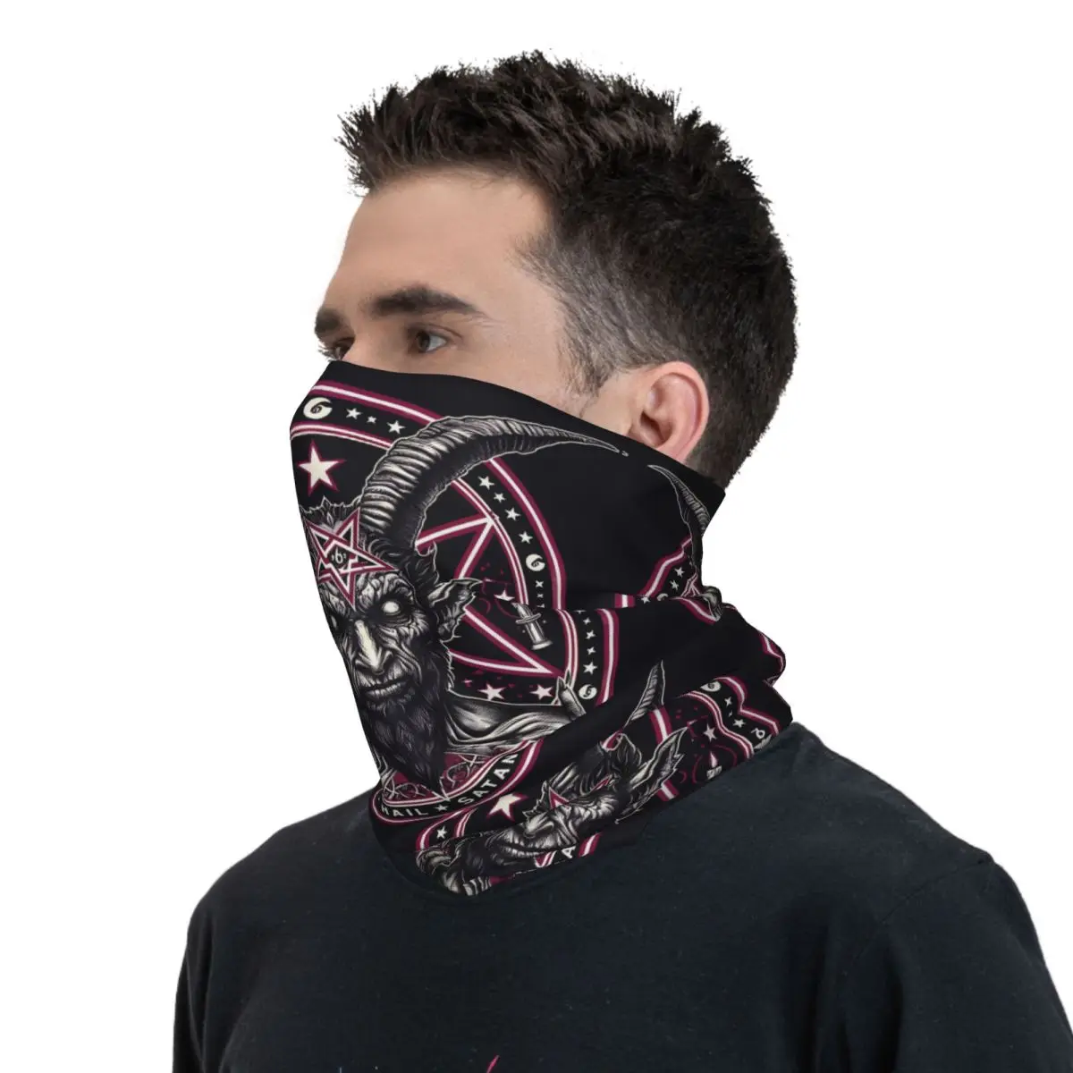 Goat Bandana Neck Cover Printed Wrap Scarf Multi-use Cycling Riding for Men Unisex Thin