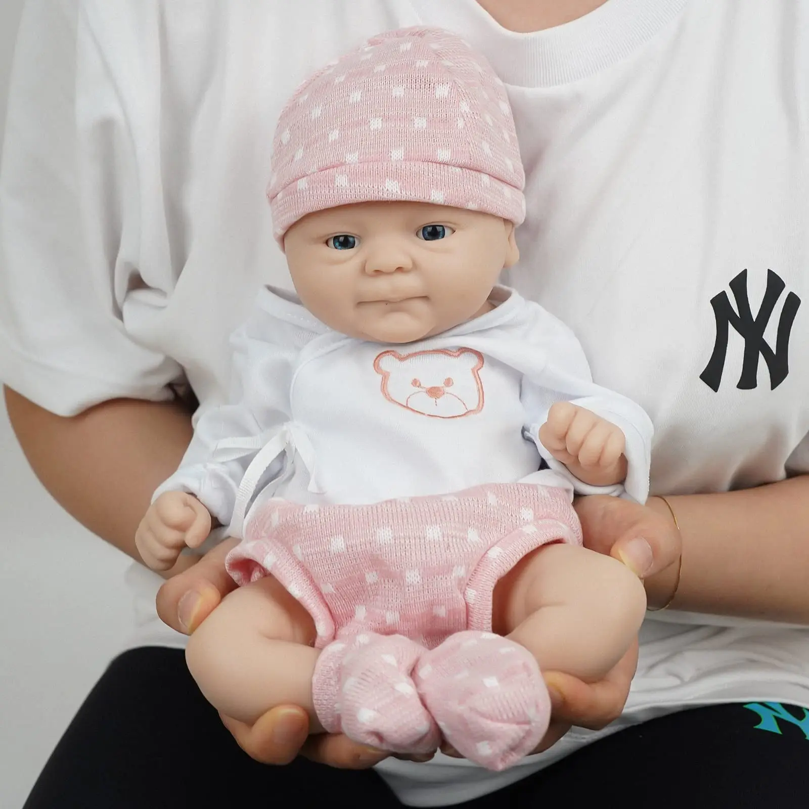 

Realistic Reborn Baby Doll 14" Girl Soft Silicone Full Body Blank DIY Unpainted Babies for Kids Christmas Gift