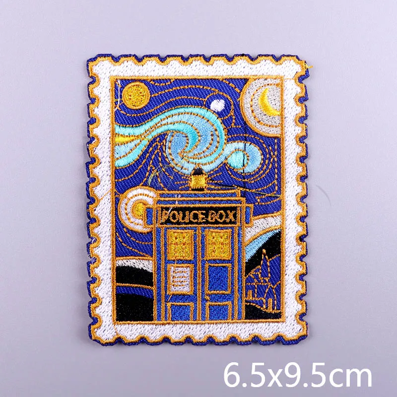 Oil Painting Stamp Applique Embroidered Patches For Clothing Stickers DIY Cartoon/Colourful Patch Iron On Patches On Clothes