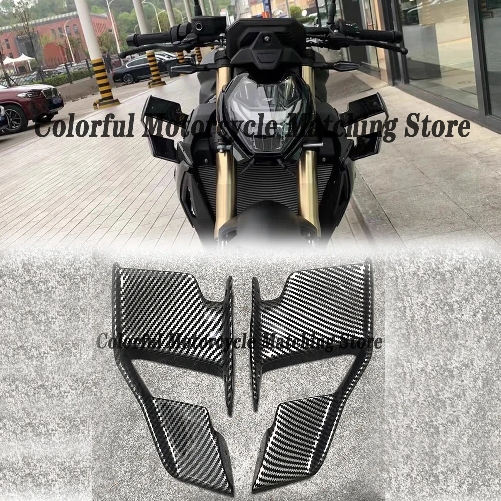 

For BMW S1000R M1000R 2021 2022 2023 Motorcycle Fixed Wing Motorcycle Side Aerodynamic Rear Wing Fairing Kit ABS Carbon Black