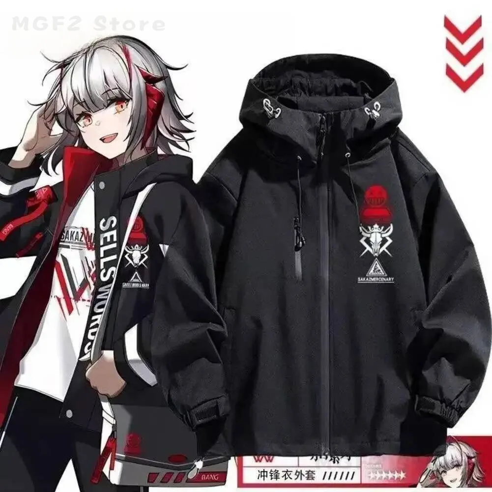 

Куртка для активного отдыха Tops Game Daily Outdoor Jacket Arknights Amiya W, костюм для косплея, весенне-осенняя модная аниме-куртка с капюшоном для студентов, унисекс