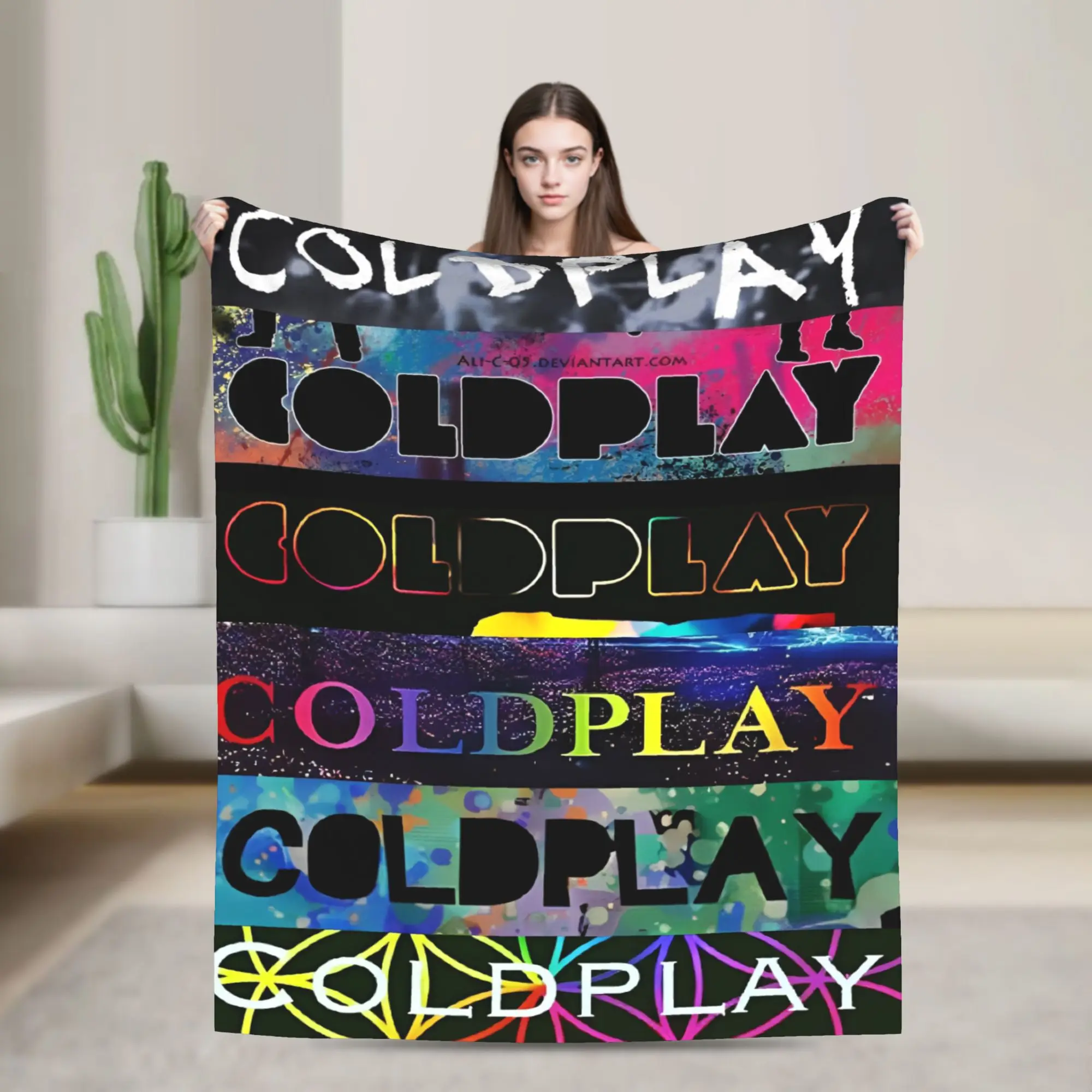Coldplayed 2025 Tour Head Full of Dreams Throw Blanket for Couch  Fuzzy Soft Plush Blanket Multiple Sizes Bedspread All Seasons