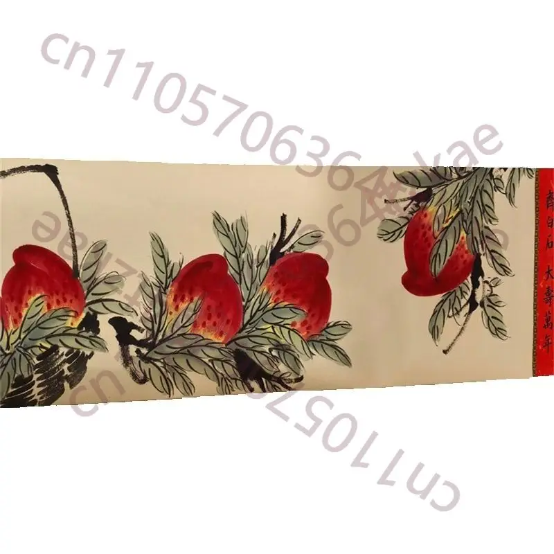 

Традиционная китайская живопись на длинном свитке, изображающая долголетие Ци Байши (10 000 лет), для коллекции домашнего декора.