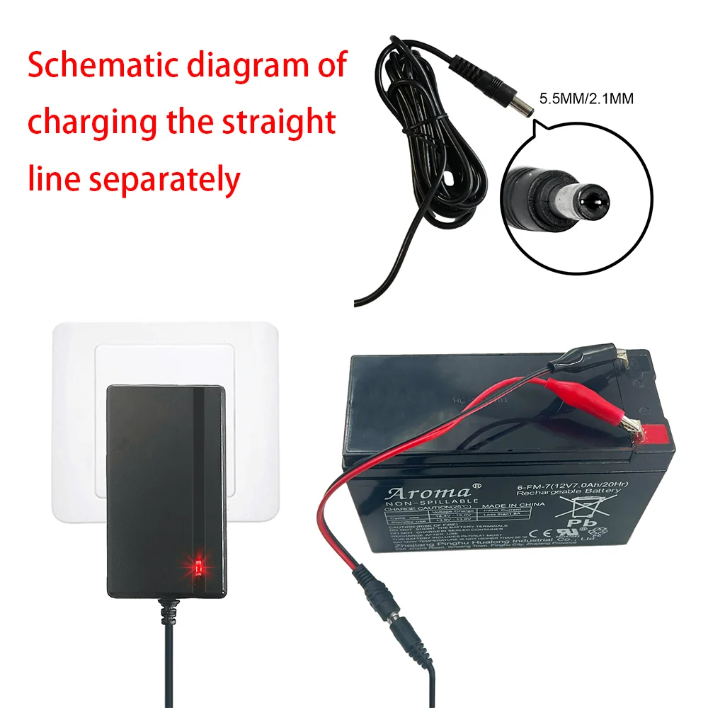 US EU 6V 12V 24V Universal paseo eléctrico para niños en juguetes coche motocicleta inteligente agujero redondo cargador de batería con luz indicadora