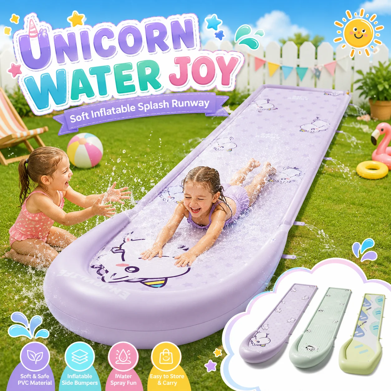 Scivolo d'Acqua Gonfiabile con - Slip Slide Water Mat recensione e prezzo