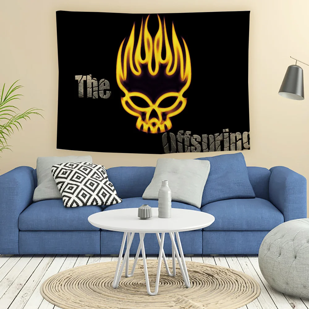 The Offspring Music Band Funny Tapestry Wall Decor Room Aesthetic Home and Decoration Living Room Decorations Bed Tapestries