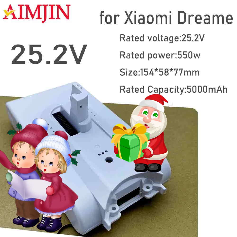 

For Xiaomi Dreame V8 V9 V10 25.2V 5000mAh Replacement Lithium Battery V9P XR VVN3 VVN4 Handheld Cordless Vacuum Cleaner battery