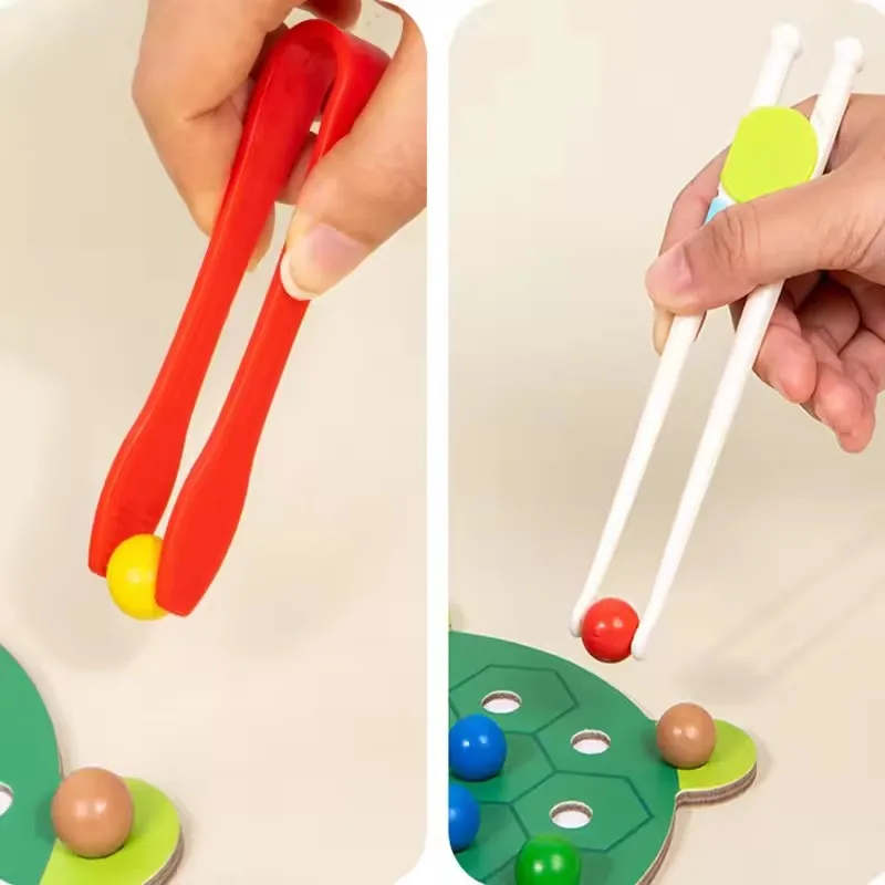 Clip de cuentas, clasificación de colores, juguete a juego, concentración lógica para niños, juego de entrenamiento de Motor fino, juguetes educativos Montessori