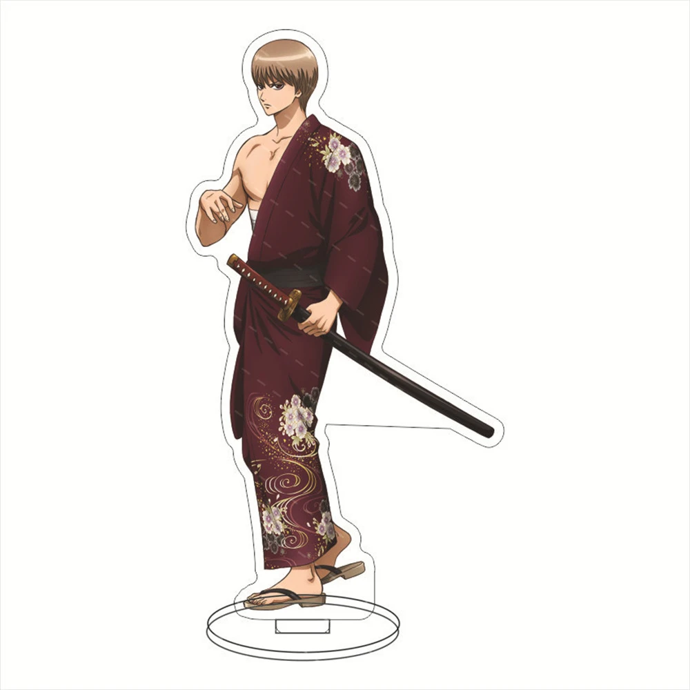 Anime Acrylic Stand HD Figure Model Plate Cosplay Decoration GINTAMA Kagura Sadaharu Shimura Shinpachi Kagura Acrylic Keychain