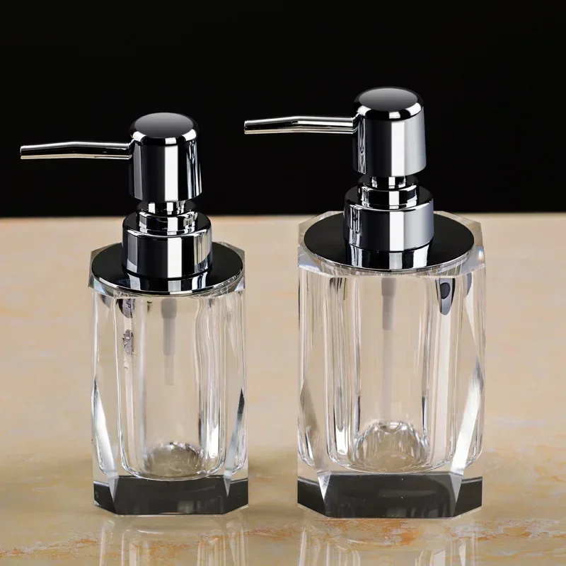 Creative crystal glass hand sanitizer bottle Household soap dispenser Lotion sub bottling Shampoo bottle Bathroom accessories