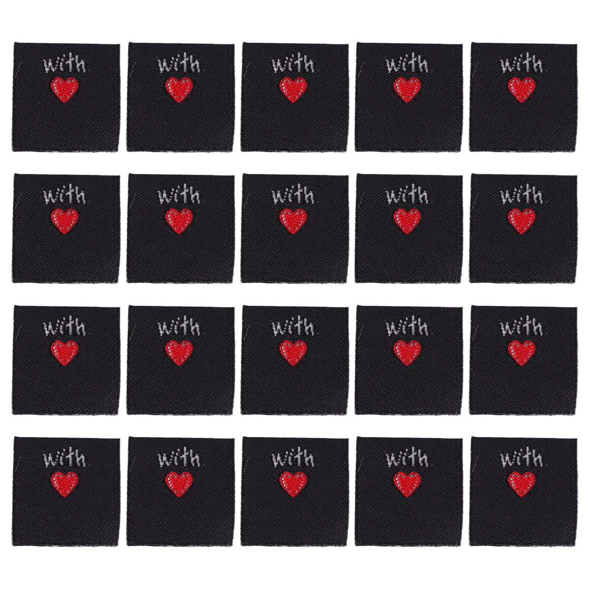 

100 Pcs Cloth Label H made Sewing Clothing Accessories Black Personalized Non Fraying Colorfast Knitting Projects Gifts Crafts