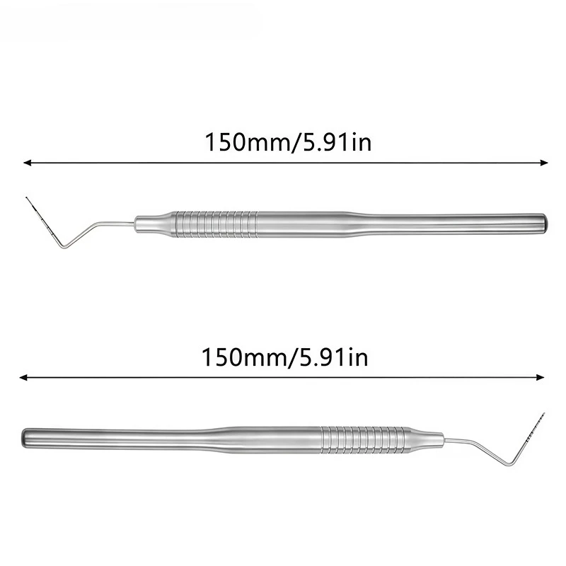 Dental Periodontal Probe, Oral Examination Subgingival Probe, Periodontal Positioning Probe with Ball-Tip and Graduated Scale