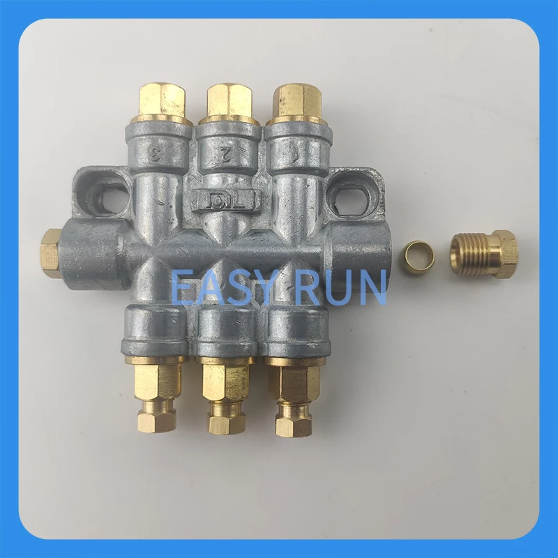Pressure Relief Oil Pump Lubricating Oil Circuit Distributor 3 Points