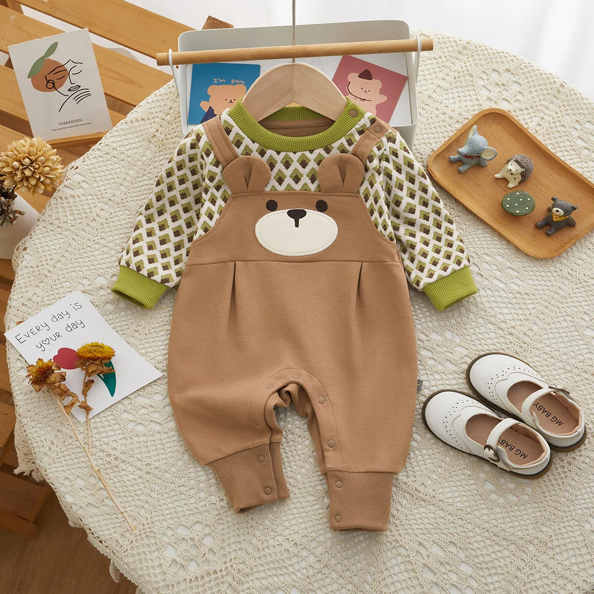 

Infant Romper for Baby Clothes Autumn Newborn Ears Bear Spring Autumn 0-2 years Old ropa de bebe