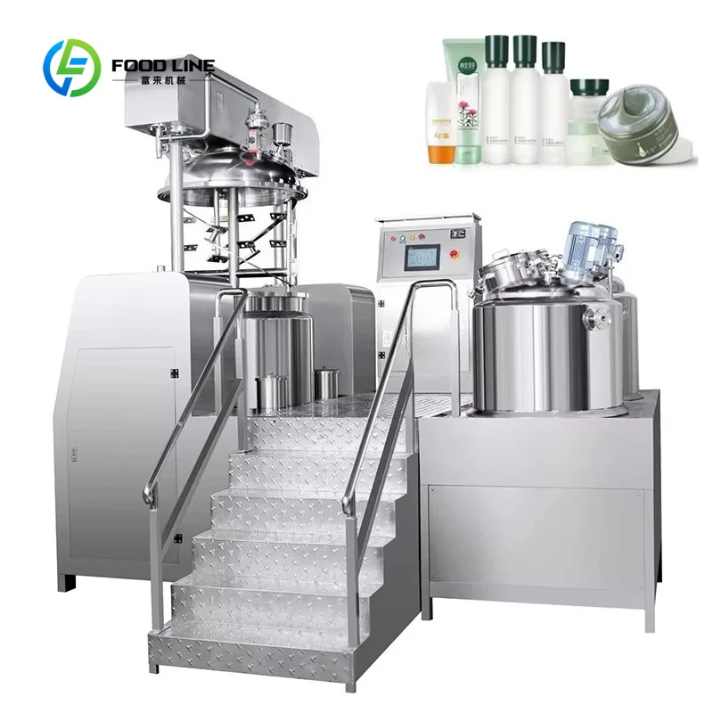 Customized 200L Vacuum Homogenizing Emulsifying Machine With Automatic Material Suction Mature Technology