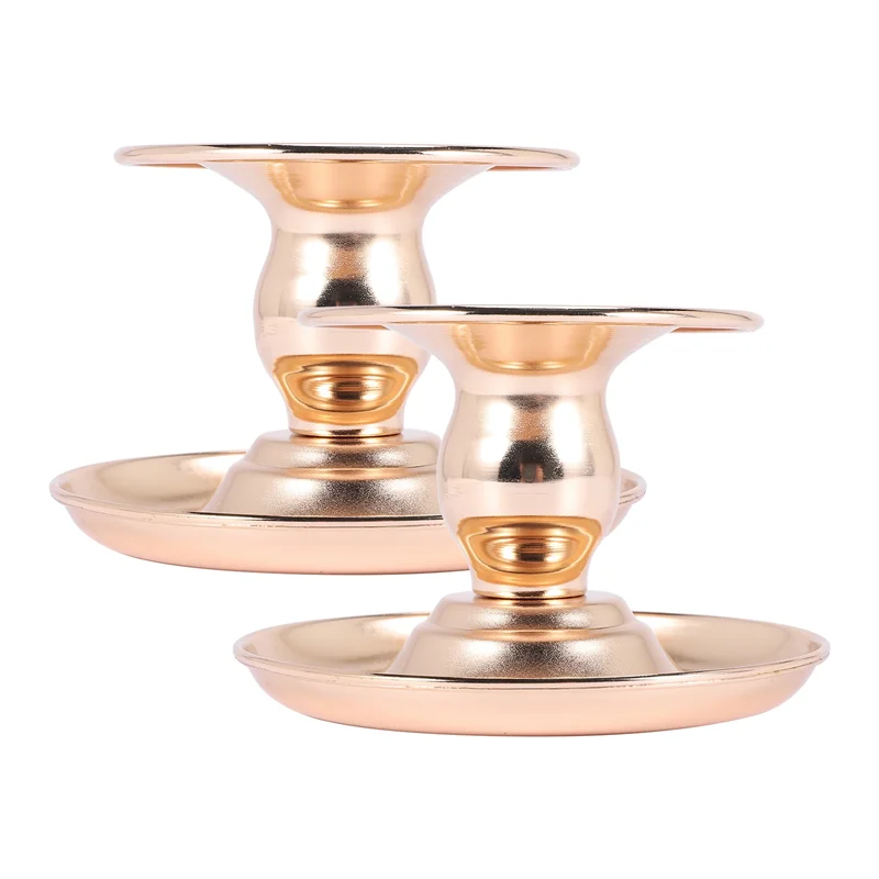 M07K-2Pcs أصحاب الشموع المعدنية لعيد الميلاد حاملي شموع لطاولات الطعام وحقائب الزفاف والمواقد ديكور المنزل