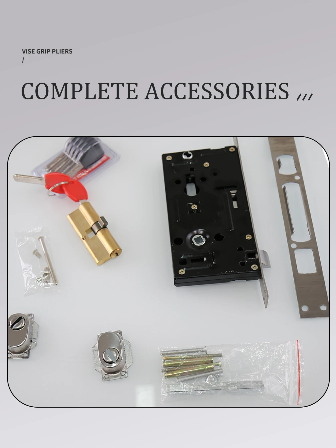 Einteiliger Edelstahl Silber Türgriff, in voller Länge 23,3 cm Badezimmer türschloss Universal schlüssel lose Badezimmer Haushalts schlösser