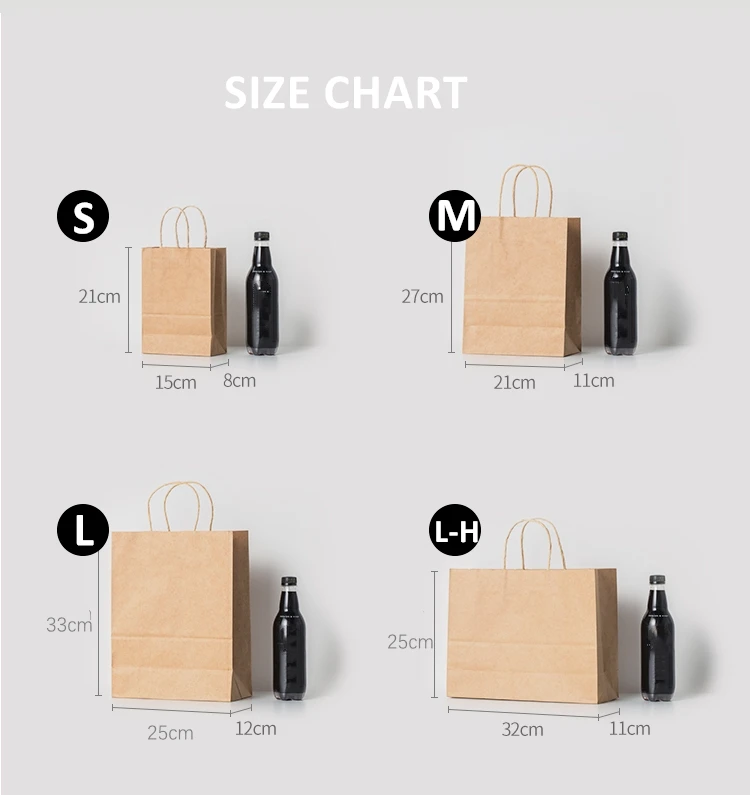 10pcs Kraft Paper Gift Bags With Handles Shopping Carry Craft Brown White Bag DIY Bag Party Christmas Supplies