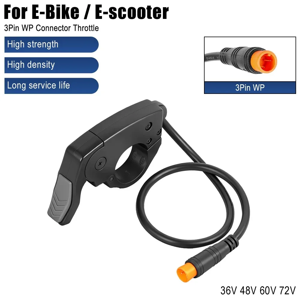 TT009 Finger-Gashebel Universal 36V 48V 60V 72V Elektrofahrrad Roller 3-Pin Beschleuniger Links Rechts 22mm Lenker Ersatzteile – Detail 1