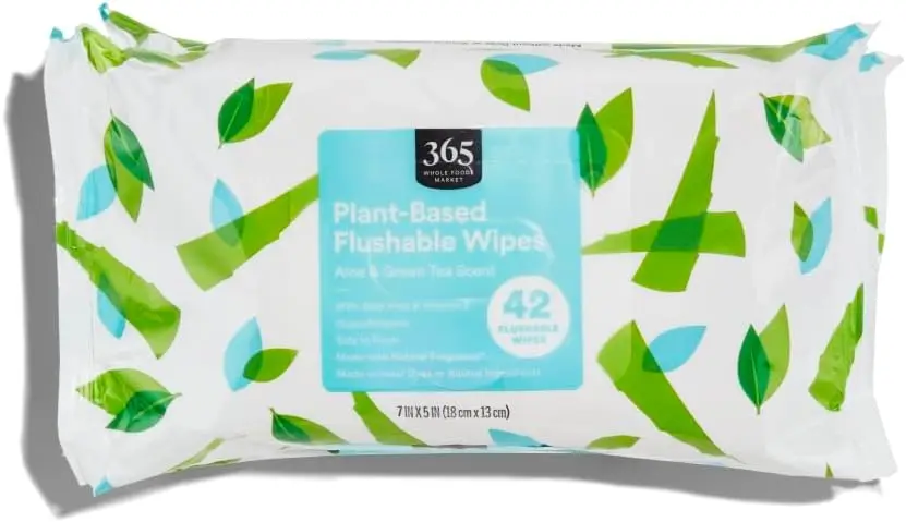 Toallitas Desechables a Base de Plantas, con Aroma a Aloe Vera y Té Verde, 42 Unidades (Paquete de 3)