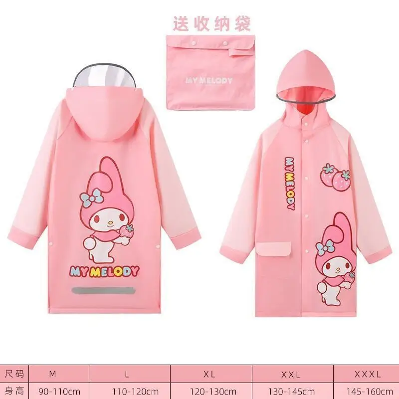 

Kawaii Sanrio плащ милый мультфильм Куроми популярный аниме прогулочное велосипедное пончо с капюшоном дождевик на день рождения, Рождество, студенческий подарок для мальчиков и девочек
