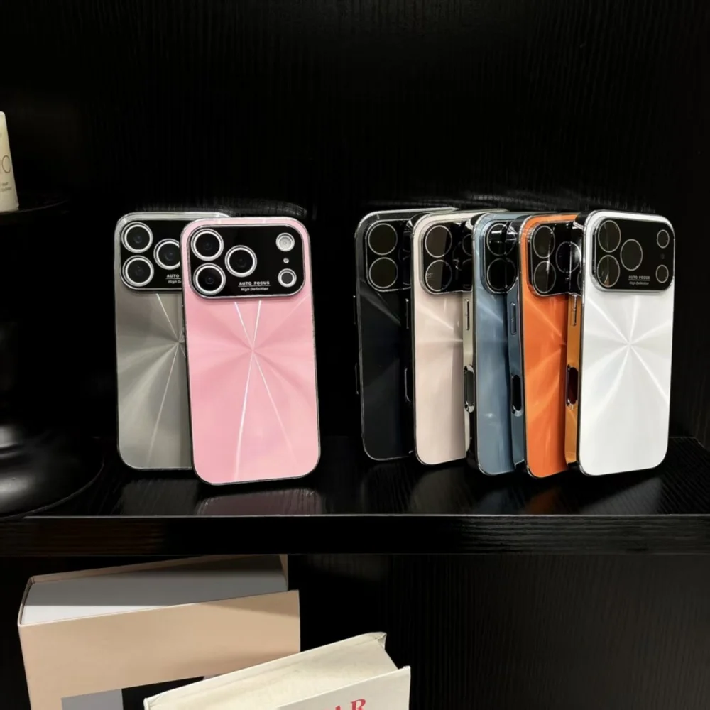حافظة لهاتف آيفون 17 برو ماكس 16 14 15 Plus 13 12 11 غطاء حماية مضاد للسقوط من الليزر المتلألئ