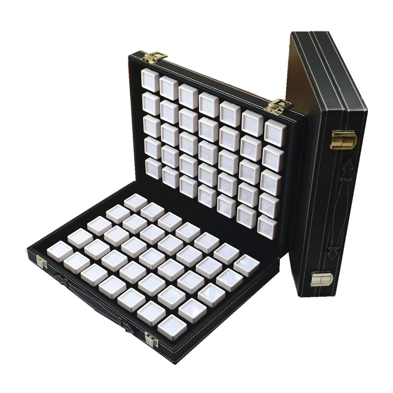 

Portable Jewelry Display Storage Boxes Trinkets Organizer Plastic Box Container Professional Jewelry Display Stand Ring Case