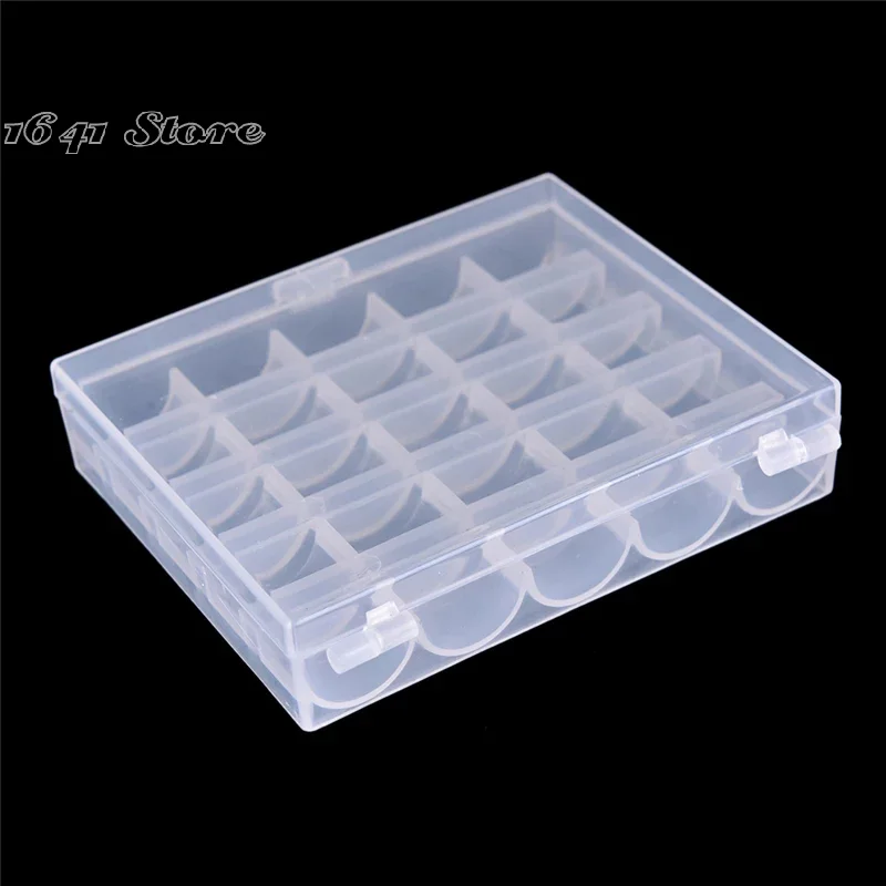 

（NEW）1pc 25 Spools Empty Bobbins Sewing Machine Bobbin Case Organizer Storage Plastic Box