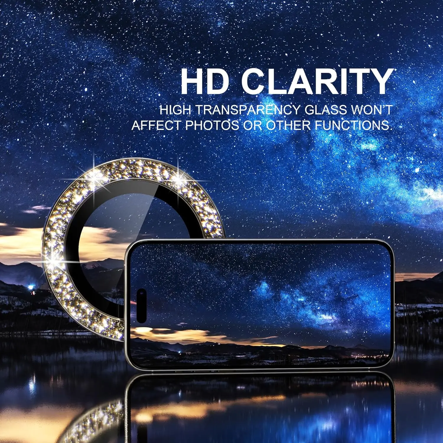 For iPhone 17 Pro Max 17Air 17Pro 14 15 16 ProMax Plus Glitter Diamond Camera Lens Protector Glass Protection Accessories