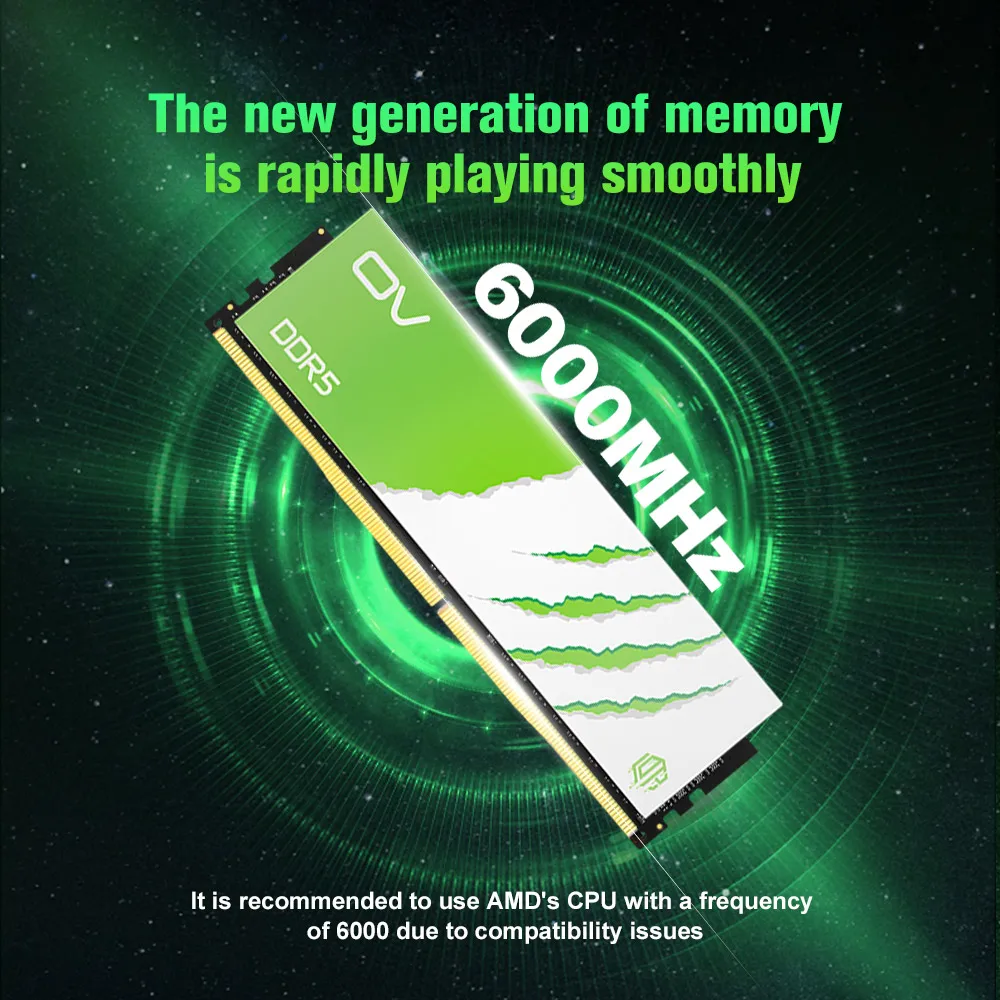 وحدة ذاكرة عالية السرعة DDR5 CL36 سعة 16 جيجابايت 6000 ميجا هرتز لترقية الكمبيوتر المكتبي المضادة للتآكل ومقاومة للتآكل