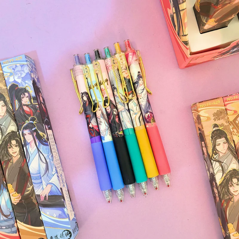 1 Stück chinesischer Manhwa Großmeister der dämonischen Kultivierung Gelstift Mo Dao Zu Shi We Wuxian, Lan Wangji Student Schwarzer Stift 0,5 mm – Detail 3