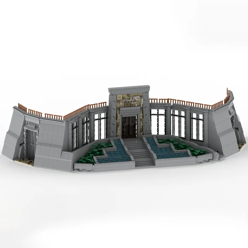 3463 Buah MOC Jurassic Park Pusat Pengunjung Film Klasik Bangunan DIY Model Blok Bangunan Hadiah Mainan Ulang Tahun