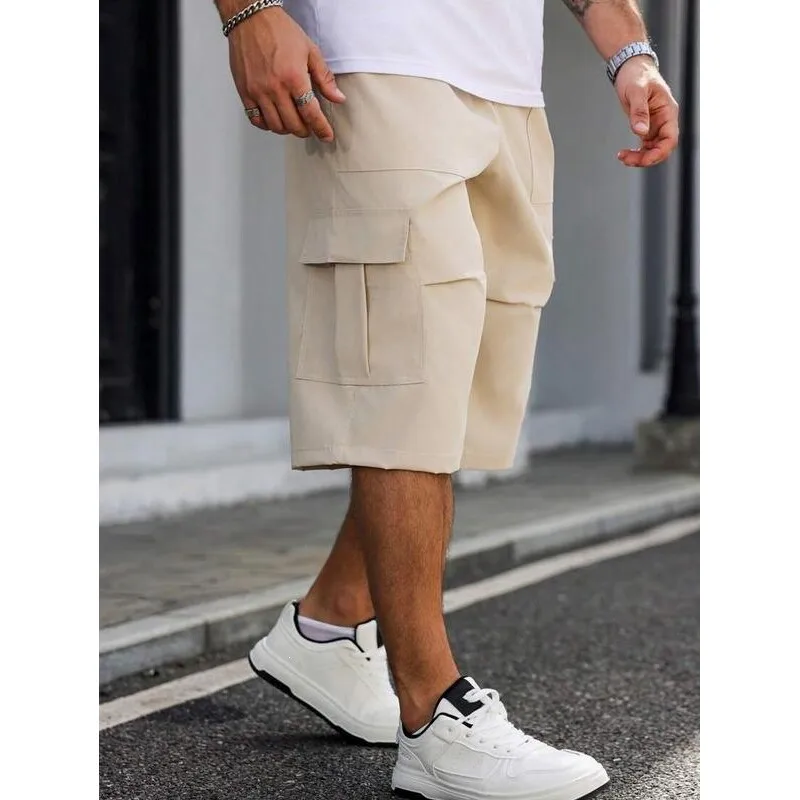 

D 98577 Multi Pocket Cargo Shorts Workwear Pants Outdoor Camping Traveling Spring Summer Autumn Fashion Men's Short Pants