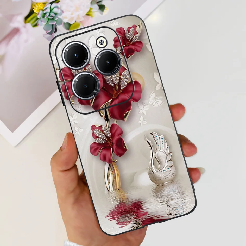 For Infinix Hot 40 4G Case 2023 New Fashion Love Heart Cartoon Funda Soft Silicone Back Cover For Infinix Hot 40i Hot40 Pro Capa