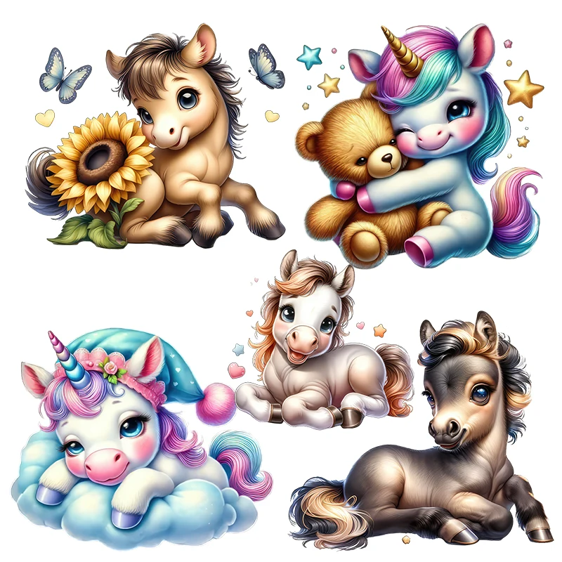 Three Ratels CD141 lovely cartoon foal Wall stickers for kid's bedrooms decoration