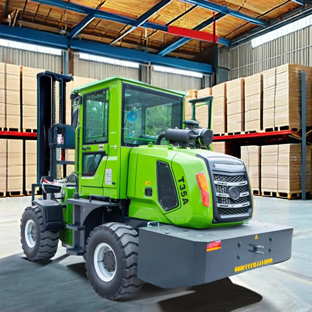 New Fast Delivery 4WD Diesel Rough Terrain Forklift 1- 5 Tons Multiple Models Montacargas Diesel