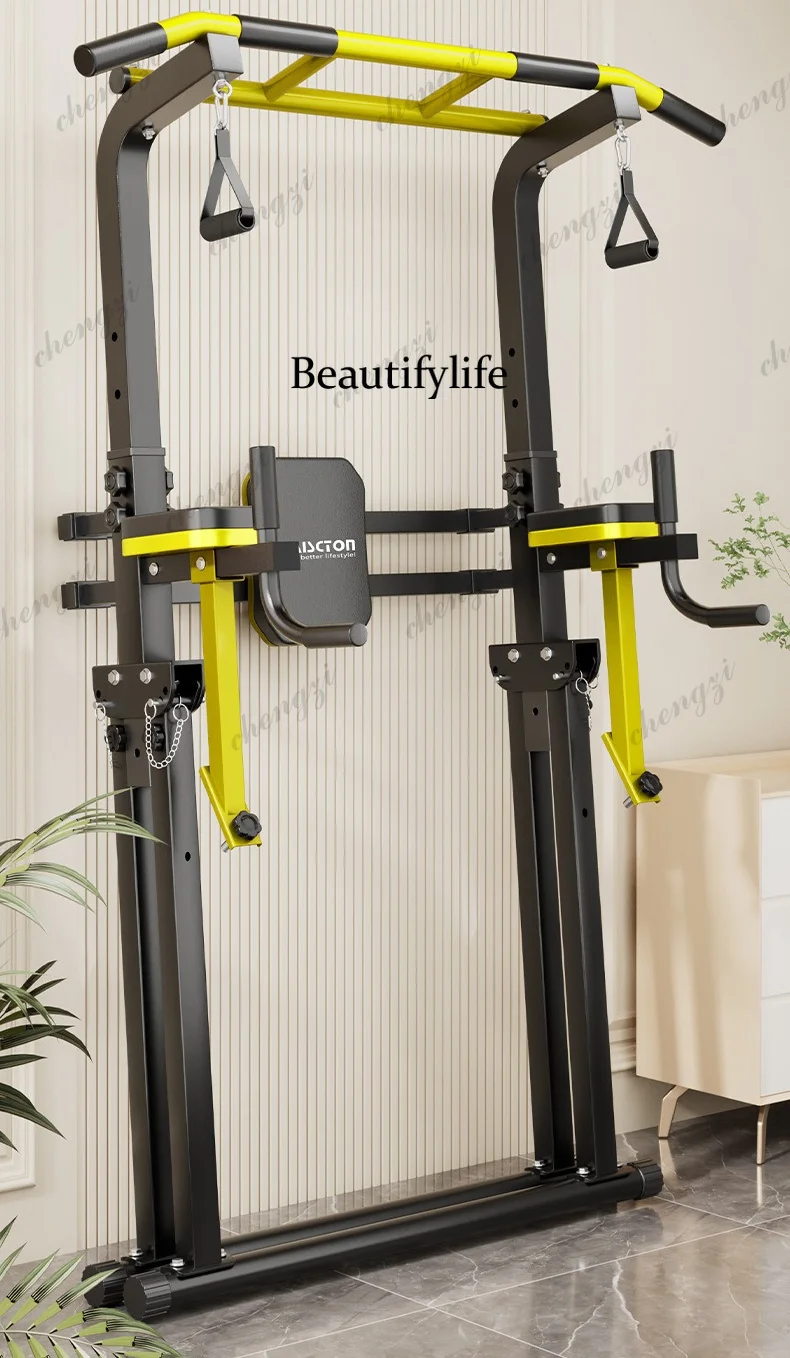 New folding horizontal bar fitness equipment household indoor pull-up frame family, boom parallel bar arm flexion and extension
