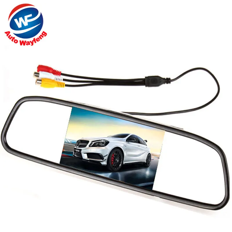 

Hot!!!High resolution 5" Color TFT LCD Car Rearview Mirror Monitor 5.0 inch 16:9 screen DC 12V car Monitor for DVD Camera VCR