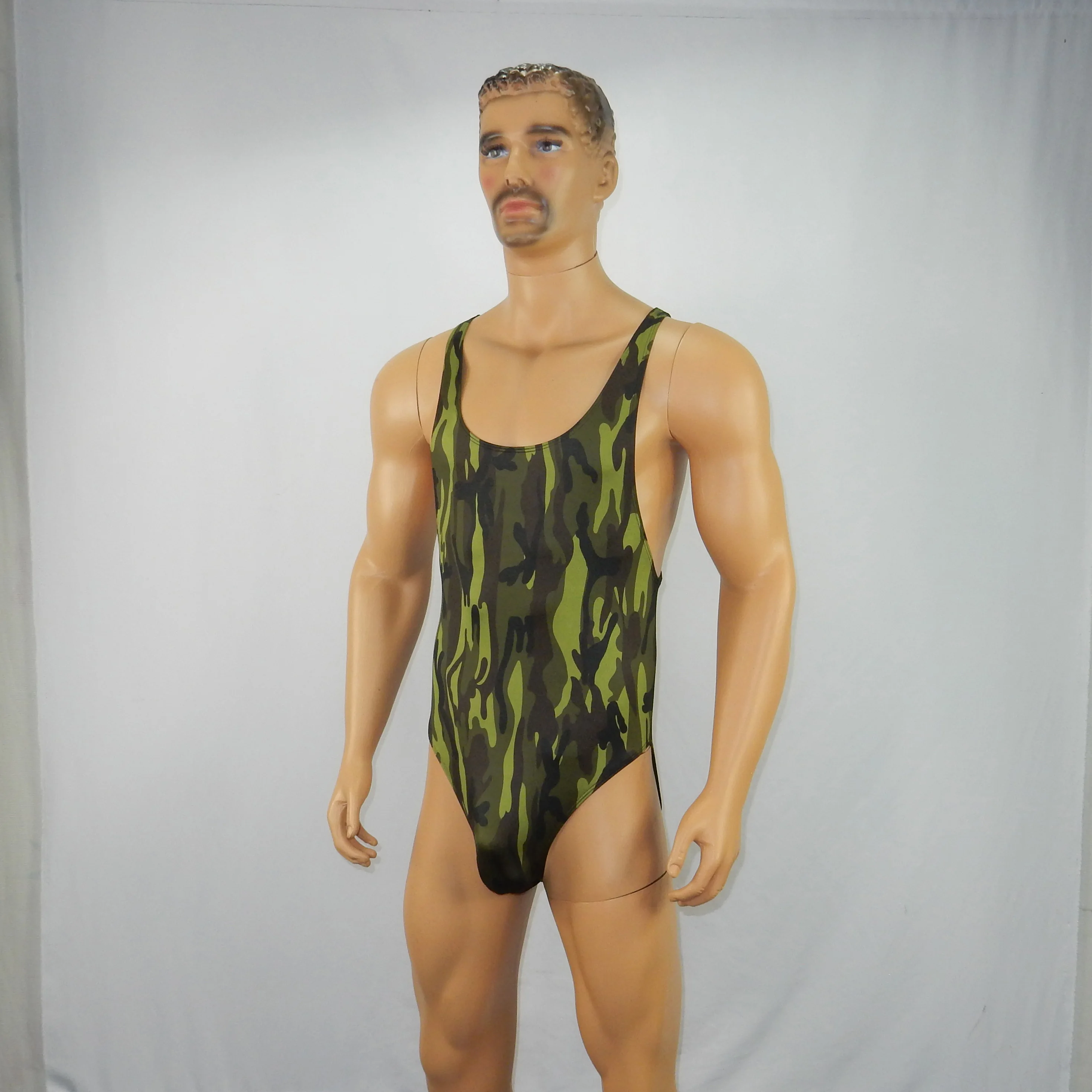 Mens G7294 X Crossing Full back bodysuit Bikini Leotard Prints Custom Made Available