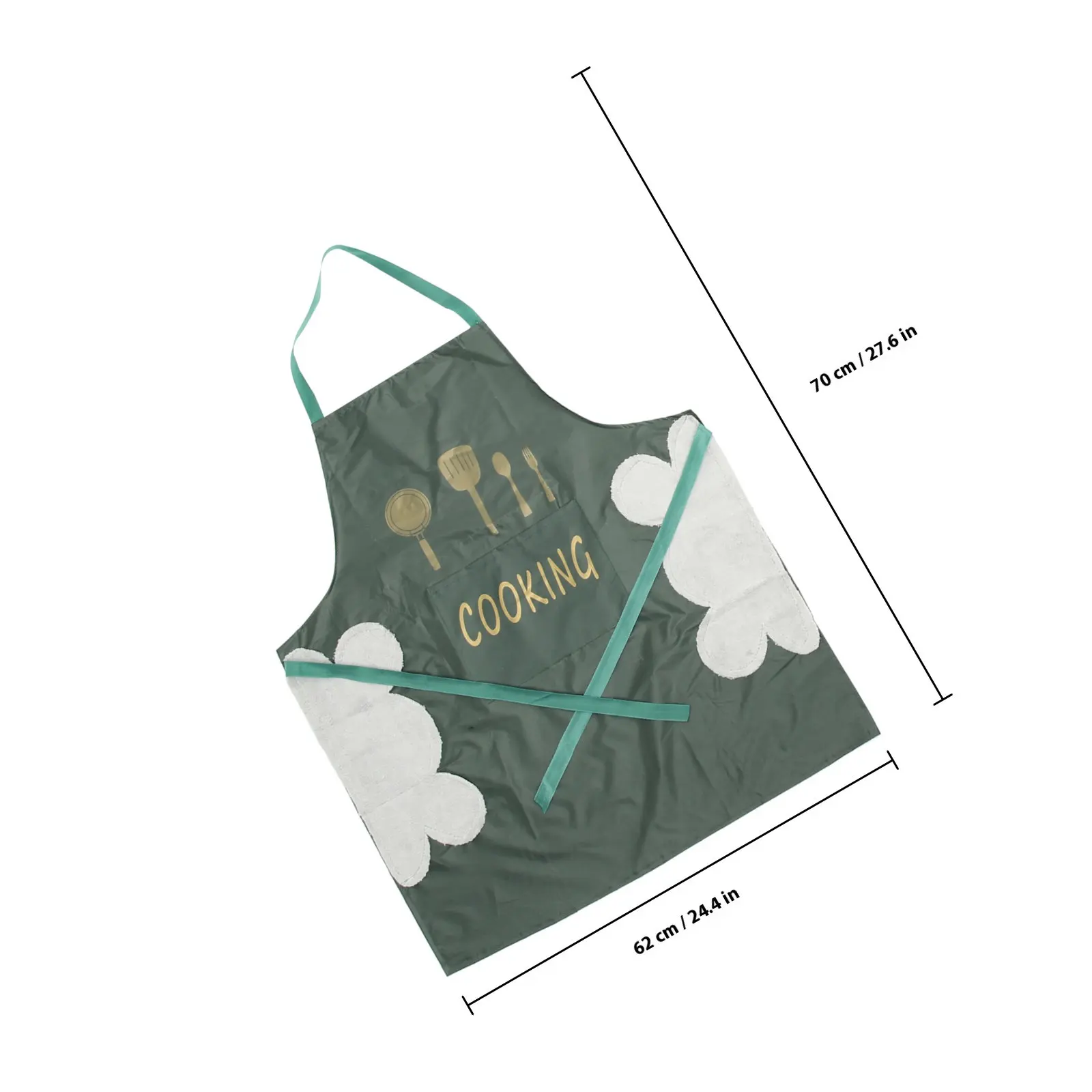 2 個防水エプロンキッチン耐油装飾調理用ハンドワイピング耐久性のある長寿命通気性快適簡単