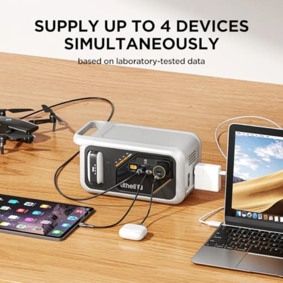 218 Series Portable Solar Generator Power Station 216Wh with 200W AC Outlet Charging from 0 to 95 in Just 50 Minutes Ideal for