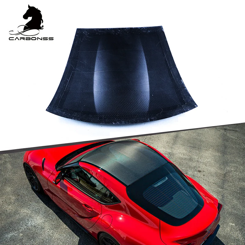 سقف السيارة الخارجي من ألياف الكربون الجافة A90 لـ GR Supra A90 MkV 2019 2020 2021
