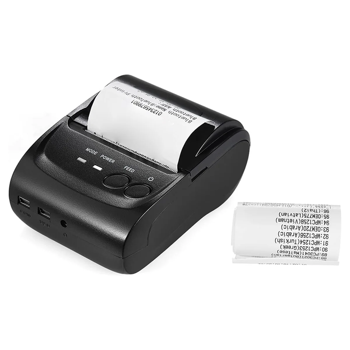 Practical-Wireless Printer for Iphone, POS-5802DD Mini Portable Wireless USB Thermal Printer Receipt Ticket POS Printing US Plug
