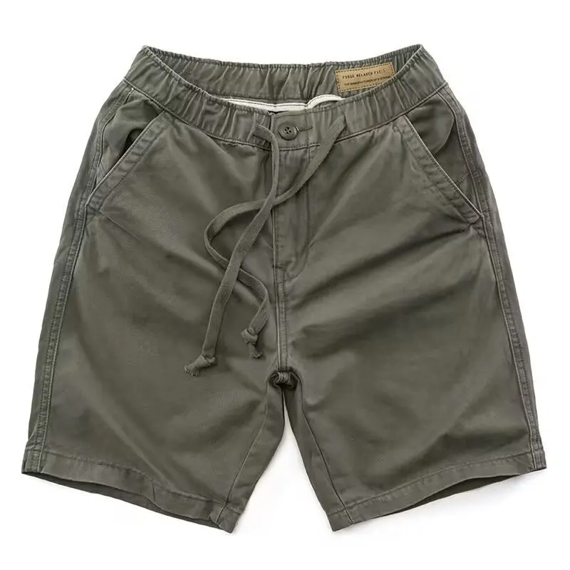 Summer Men's Casual Shorts Tide Retro Loose Wearable Workwear Five Pants Casual Shorts Men Clothing Men Shorts