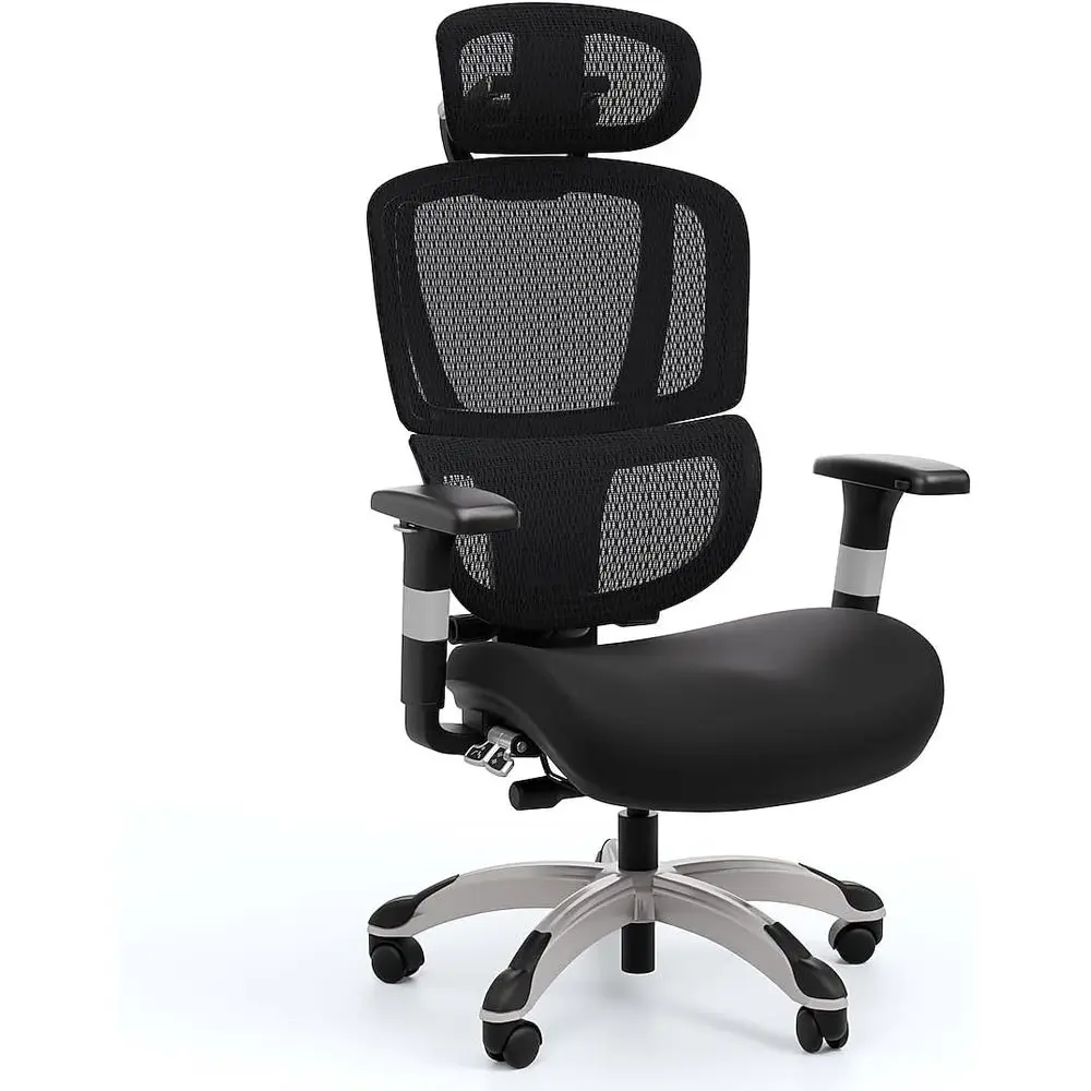 

Эргономичное офисное кресло с дышащей сеткой и регулируемой поясничной опорой, поворотом, замком, подходит для стола или дома, модели Black Pro